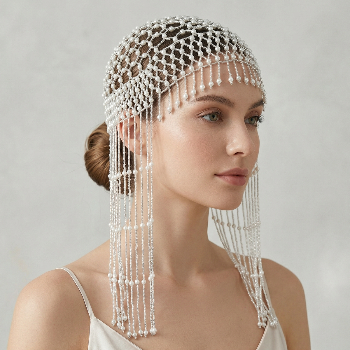 Hair Care Ingredients - Luxury Pearls Beaded Headwrap for Women