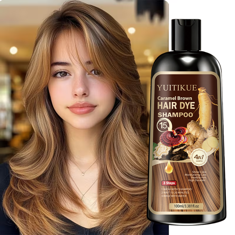 Hair Care Dandruff - YUITIKUE Caramel Brown Hair Dye Shampoo