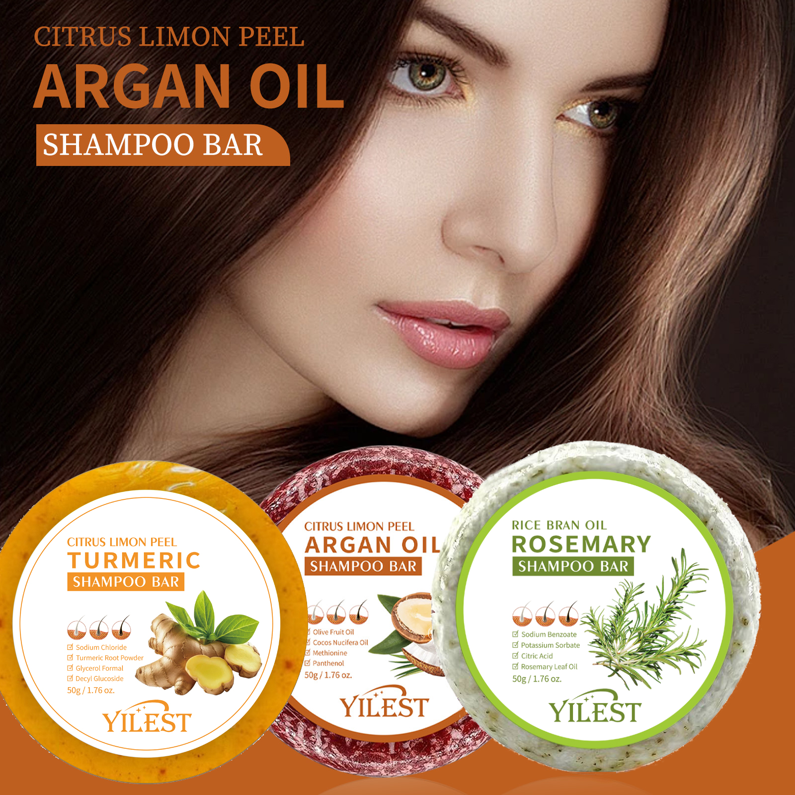 Hair Care Oil Serum - 4 Bars of Anti-Hair Loss Shampoo