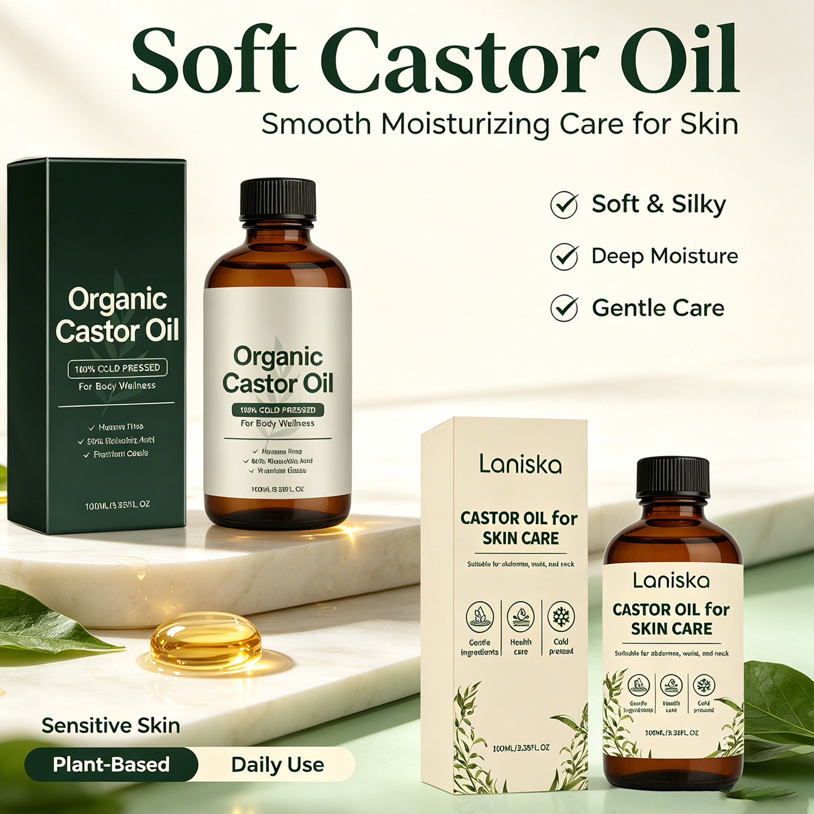 Body Moisturizer Oil Organic C - Castor Oil Cold Press บทวิจารณ์และราคา