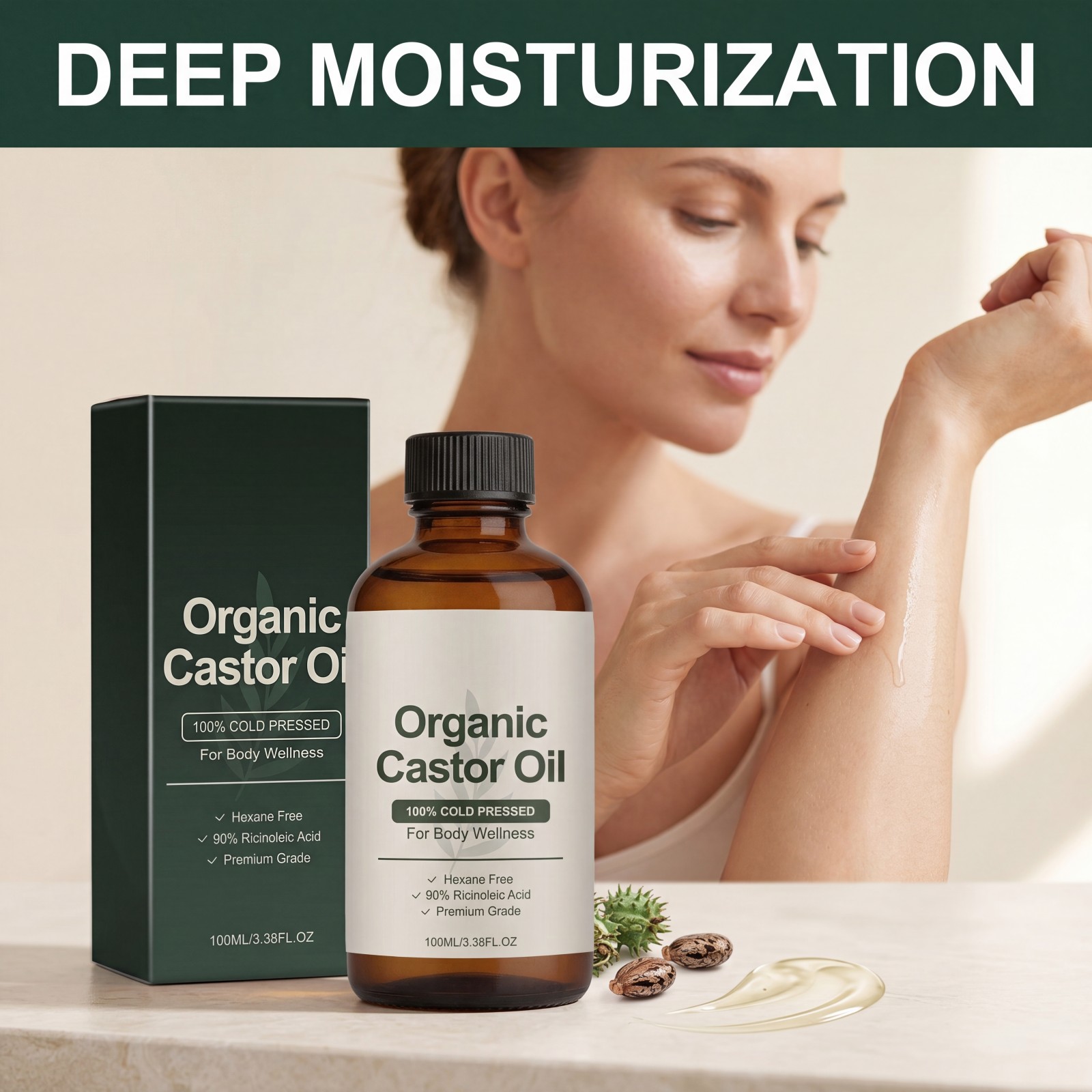 Body Moisturizer Oil Organic C - Castor Oil Cold Press บทวิจารณ์และราคา