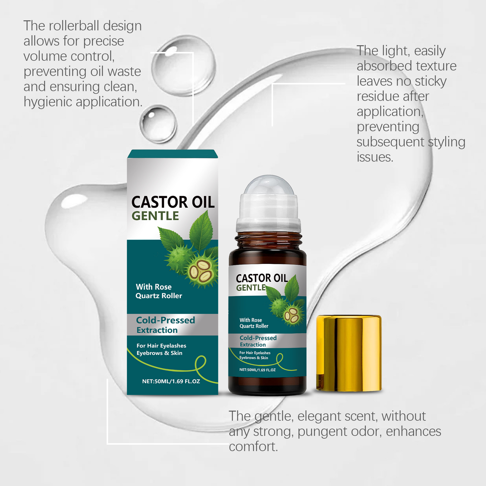 Organic Castor Oil Roller Cold - Castor Oil Cold Press บทวิจารณ์และราคา