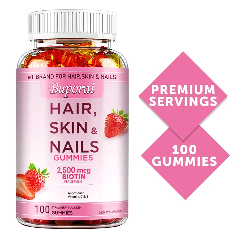 Hair, Skin and Nails Gummies - - Hair Care Gummies บทวิจารณ์และราคา
