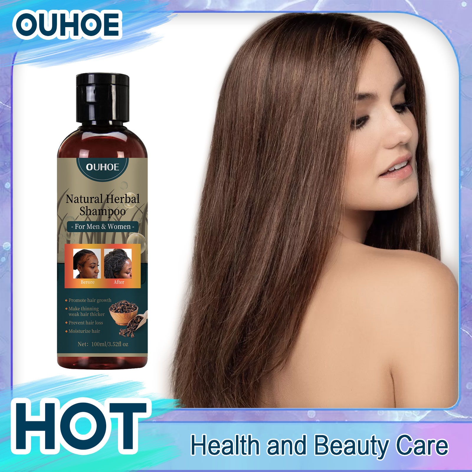 OUHOE Hair Growth Shampoo Anti - Hair Care Dandruff บทวิจารณ์และราคา