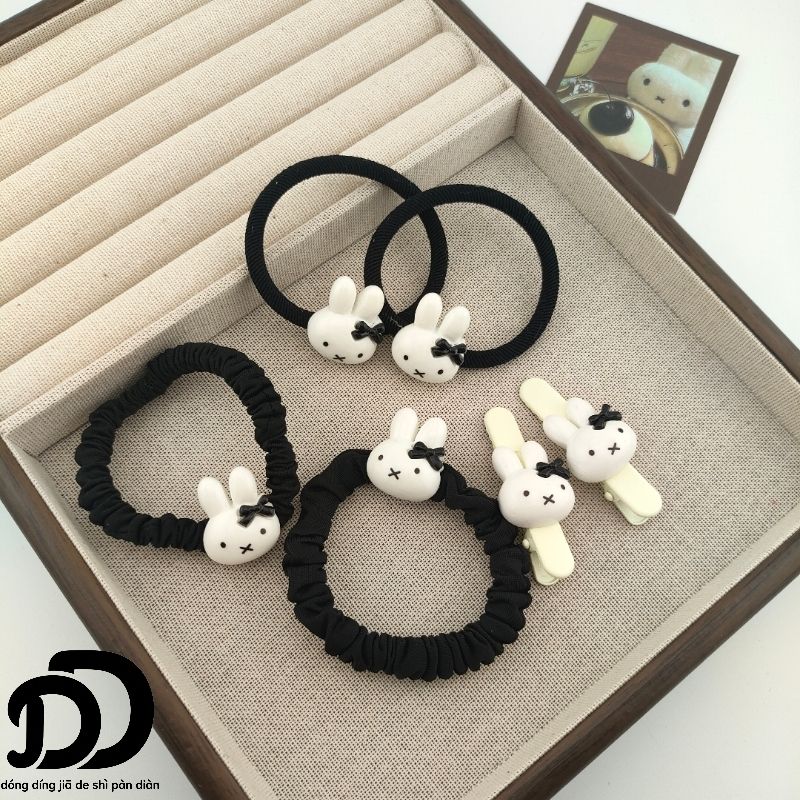 Cute Miffy Bunny Bow Hair Tie, - Hair Care Ingredients บทวิจารณ์และราคา