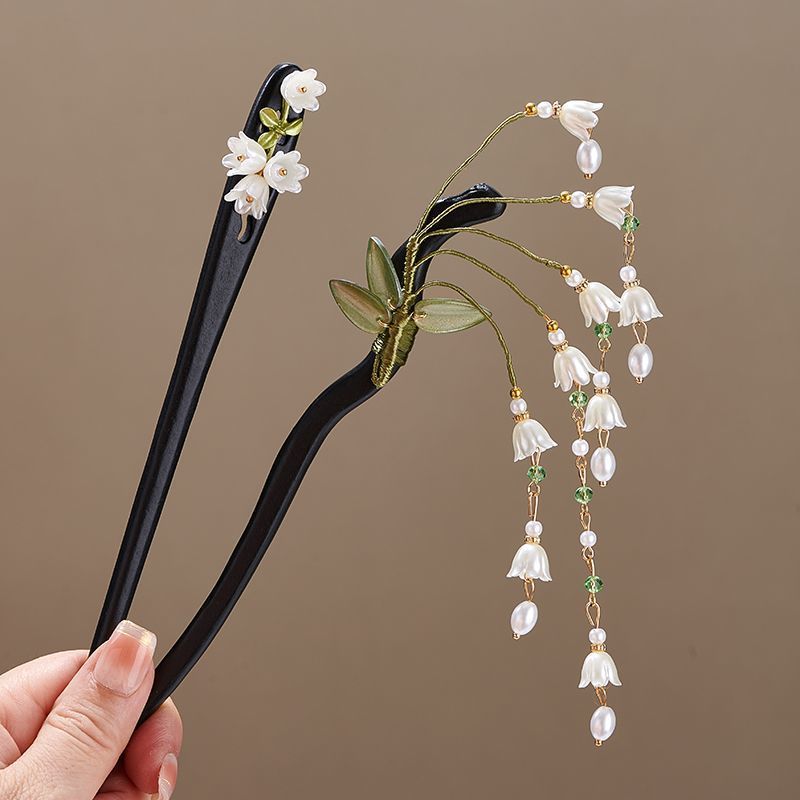 Wooden Flower Hairpin Vintage  - Hair Care Ingredients บทวิจารณ์และราคา