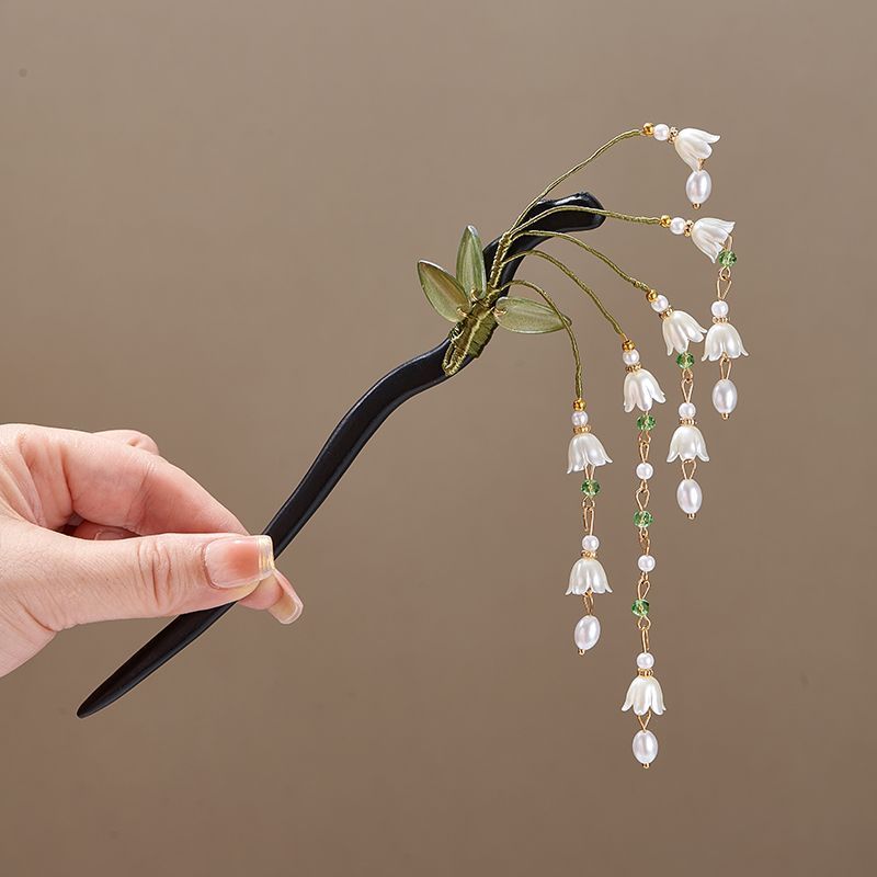 Wooden Flower Hairpin Vintage  - Hair Care Ingredients บทวิจารณ์และราคา