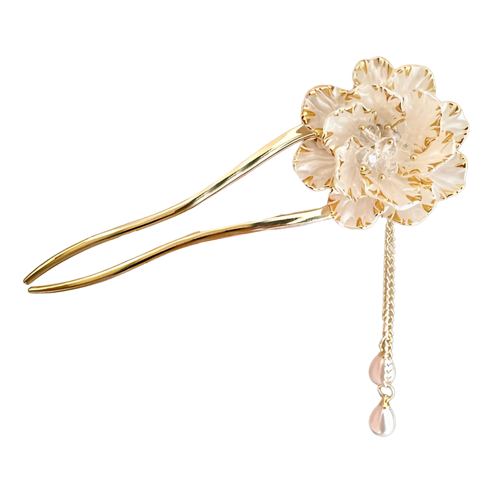 Elegant Hair Stick Peony Flowe - Hair Care Ingredients บทวิจารณ์และราคา