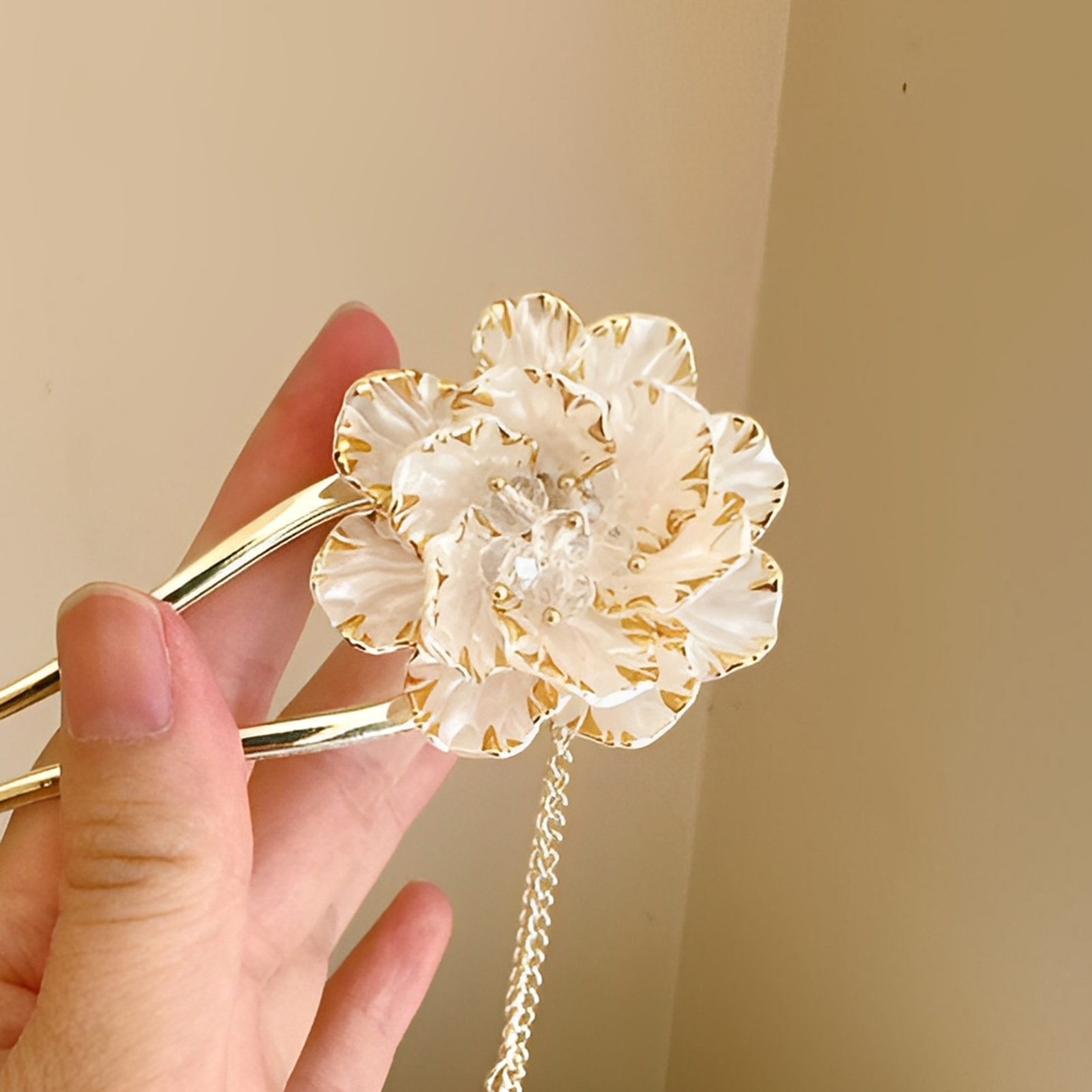 Elegant Hair Stick Peony Flowe - Hair Care Ingredients บทวิจารณ์และราคา