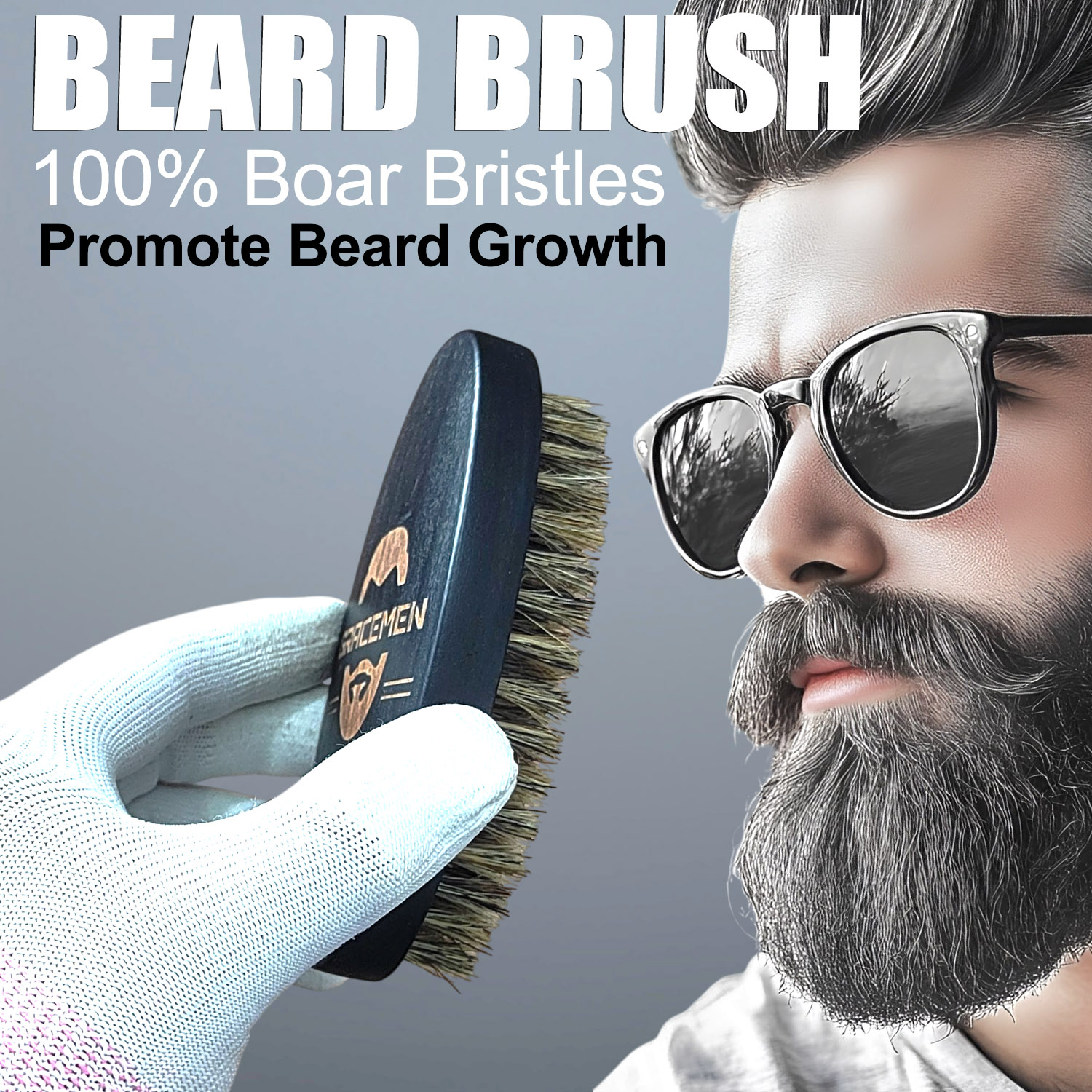 Gracemen Beard Brush - Natural - Hair Care For Men บทวิจารณ์และราคา