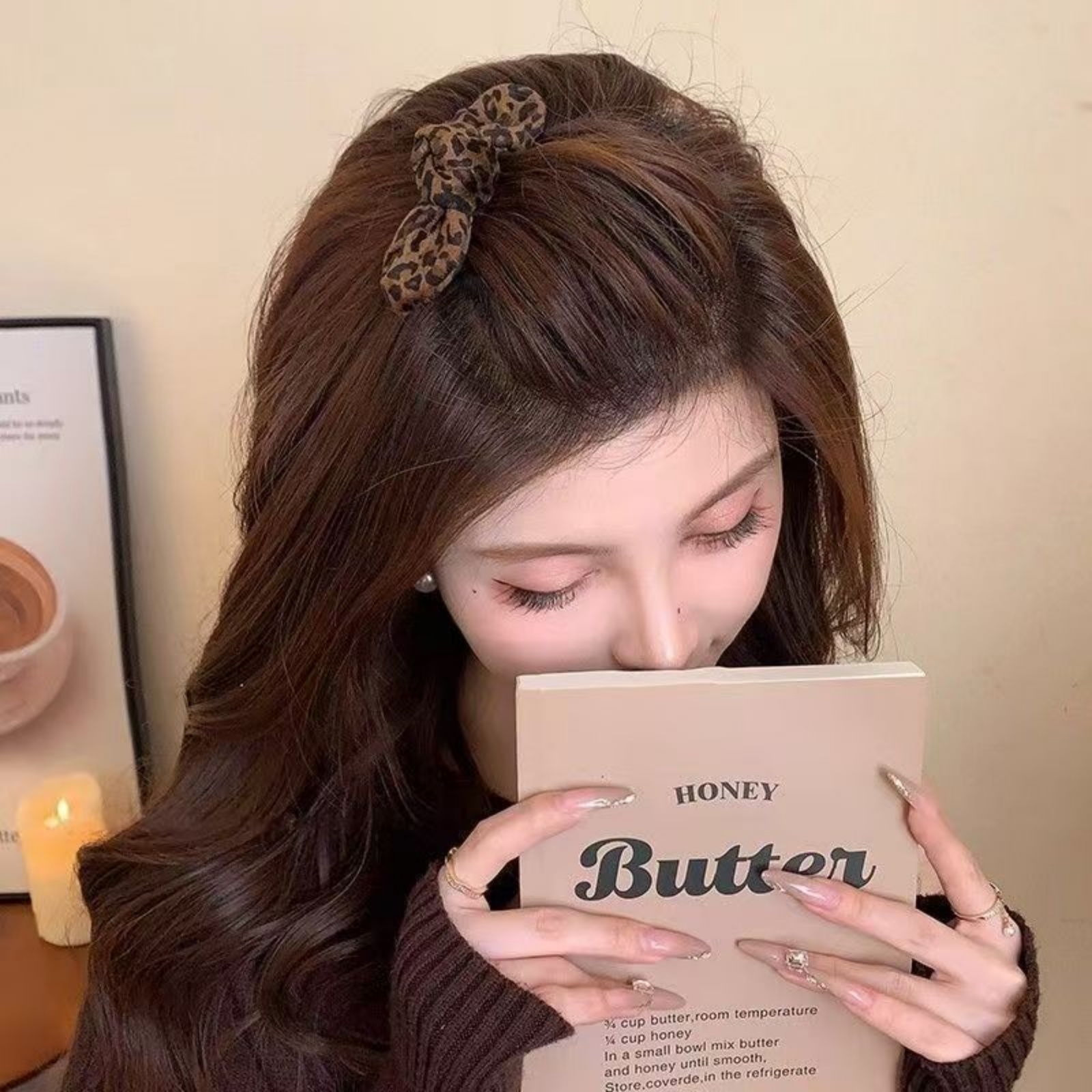 1PCLeopard Print Bow Hair Comb - Hair Care Ingredients บทวิจารณ์และราคา