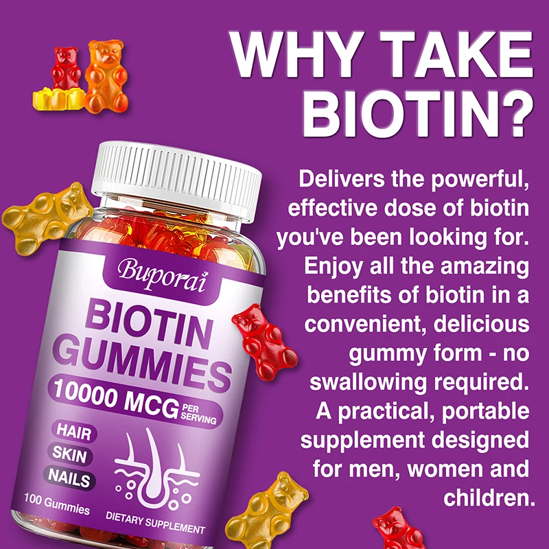Biotin Gummies 10000mcg for Ha - Hair Care Gummies บทวิจารณ์และราคา