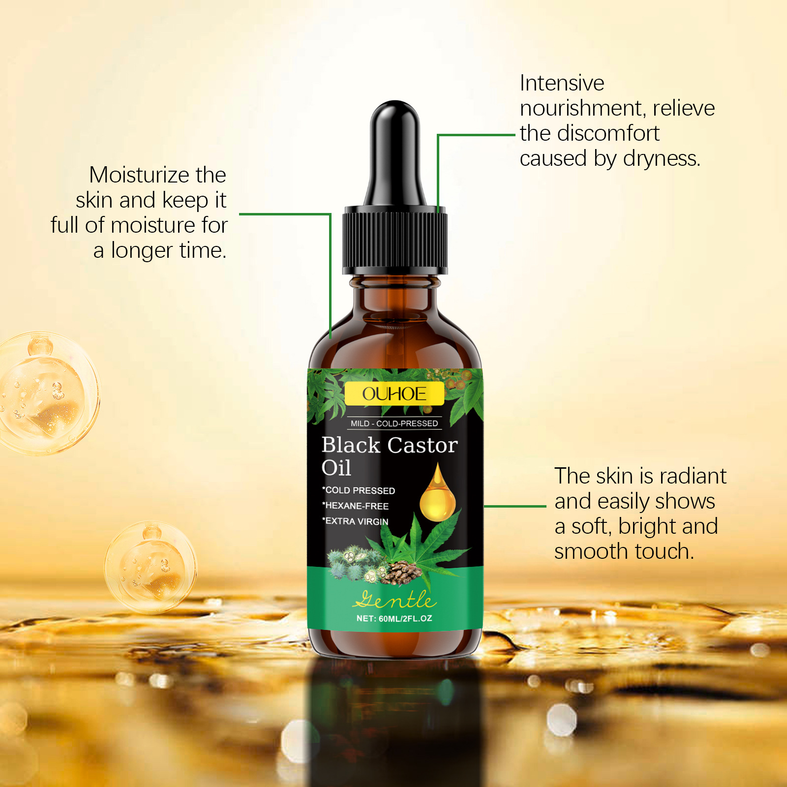 Cold-Pressed Black Castor Oil  - Castor Oil Cold Press บทวิจารณ์และราคา