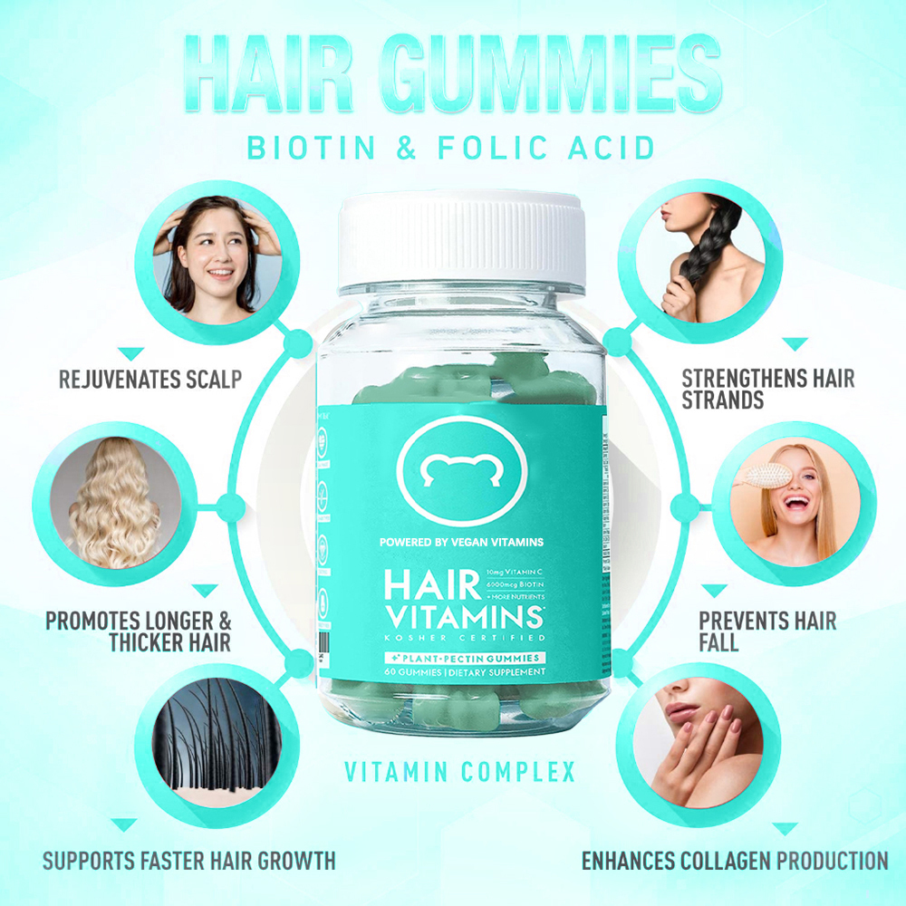 Premium Vegan Hair Vitamins Su - Hair Care Gummies บทวิจารณ์และราคา
