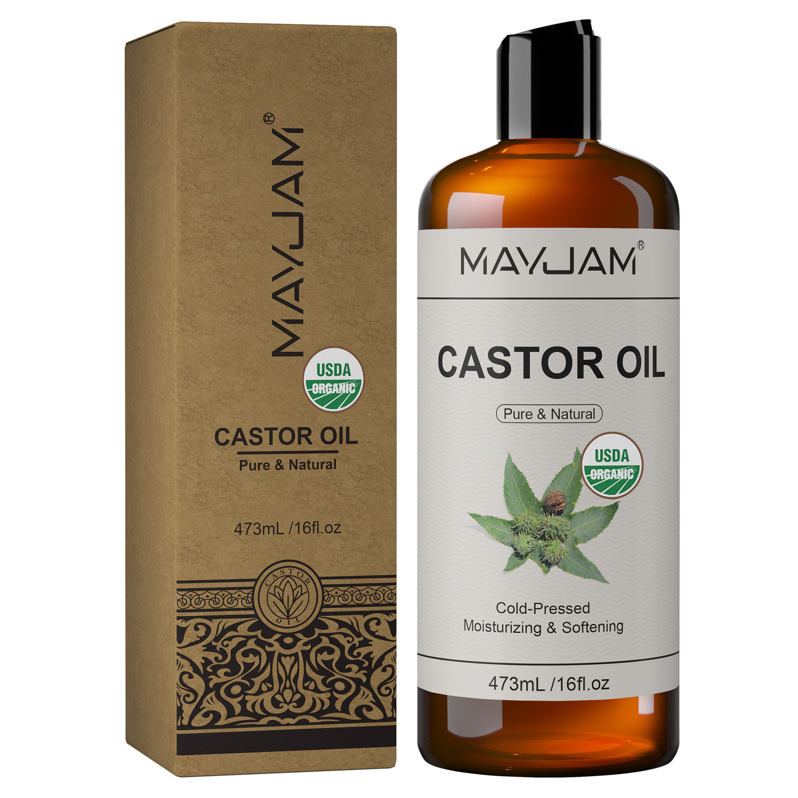 Organic Sweet Almond Oil Cold  - Castor Oil Cold Press บทวิจารณ์และราคา