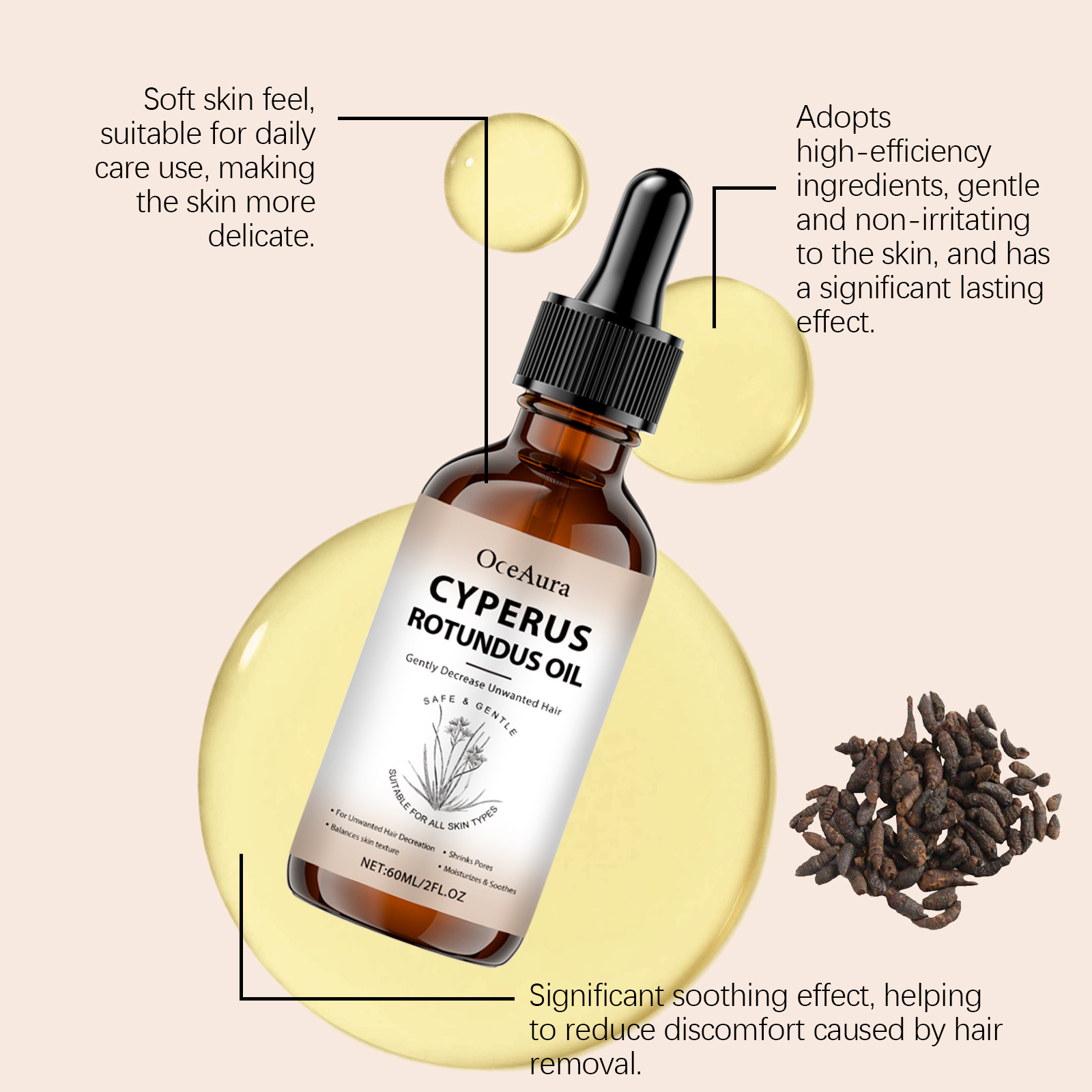 Cyperus Rotundus Oil for Hair  - Hair Care Oil Serum บทวิจารณ์และราคา