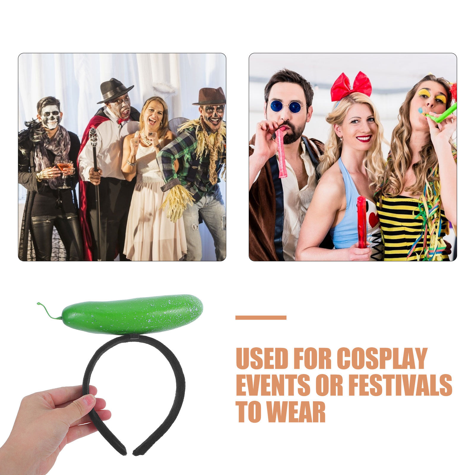 2Pcs Realistic Cucumber Headba - Hair Care Vegetables บทวิจารณ์และราคา
