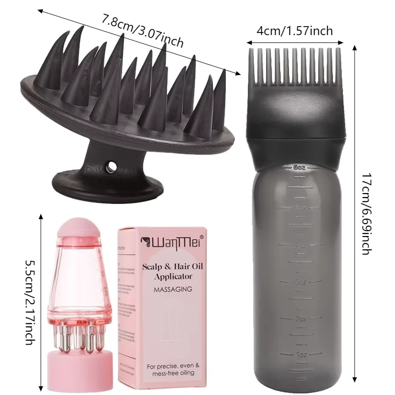 3Pcs Scalp Hair Oil Applicator - Hair Care Oil Serum บทวิจารณ์และราคา