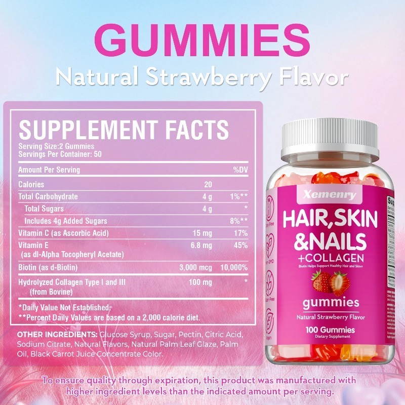 Hair, Skin & Nails Gummies - P - Hair Care Gummies บทวิจารณ์และราคา