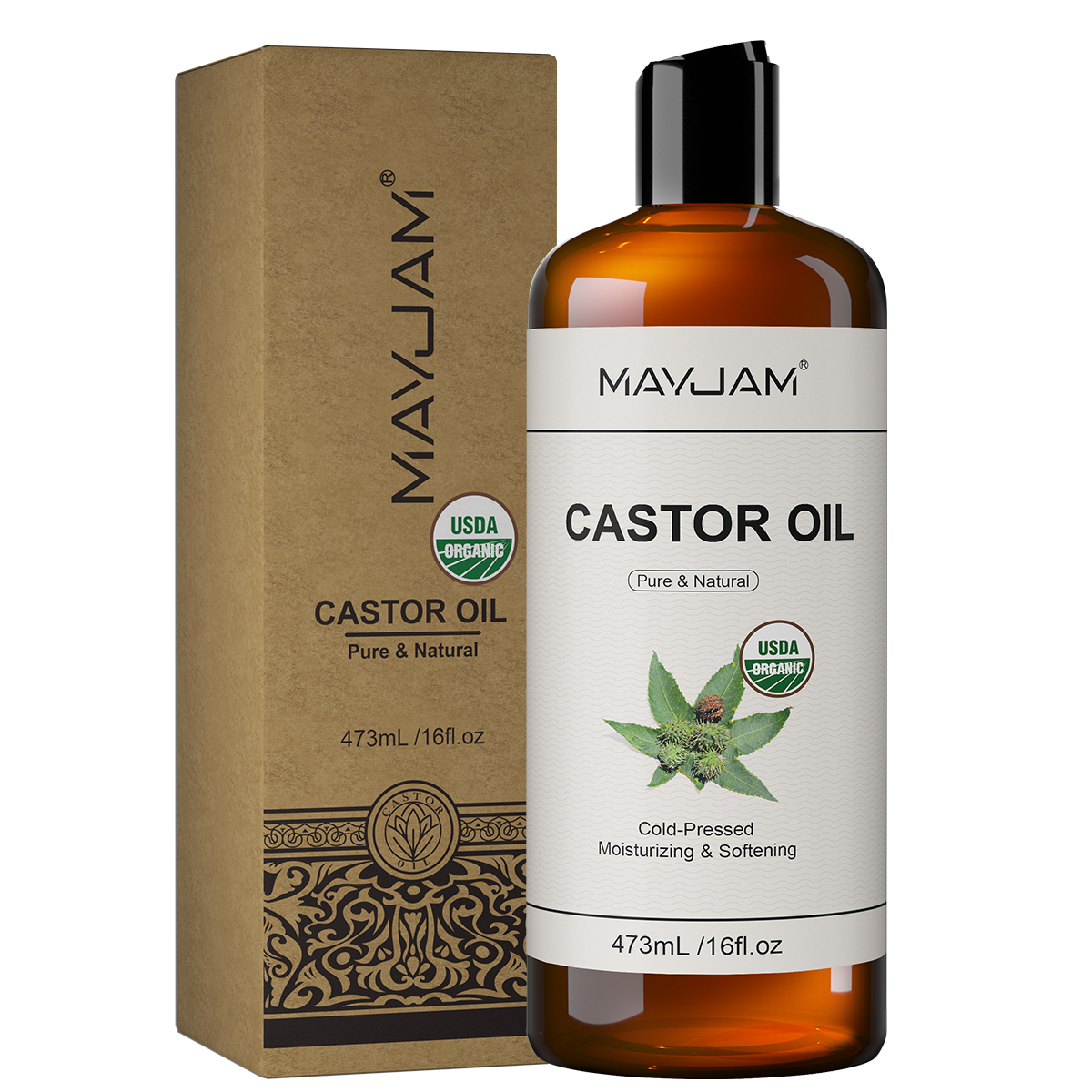 MAYJAM 473ml Pure Organic Cast - Castor Oil Cold Press บทวิจารณ์และราคา