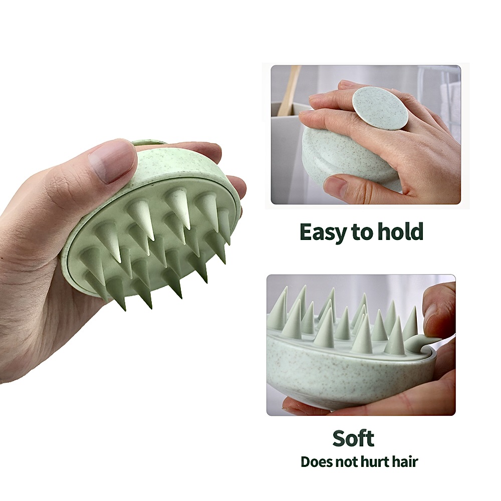 Wheat Straw Silicone Head Wash - Hair Care Dandruff บทวิจารณ์และราคา