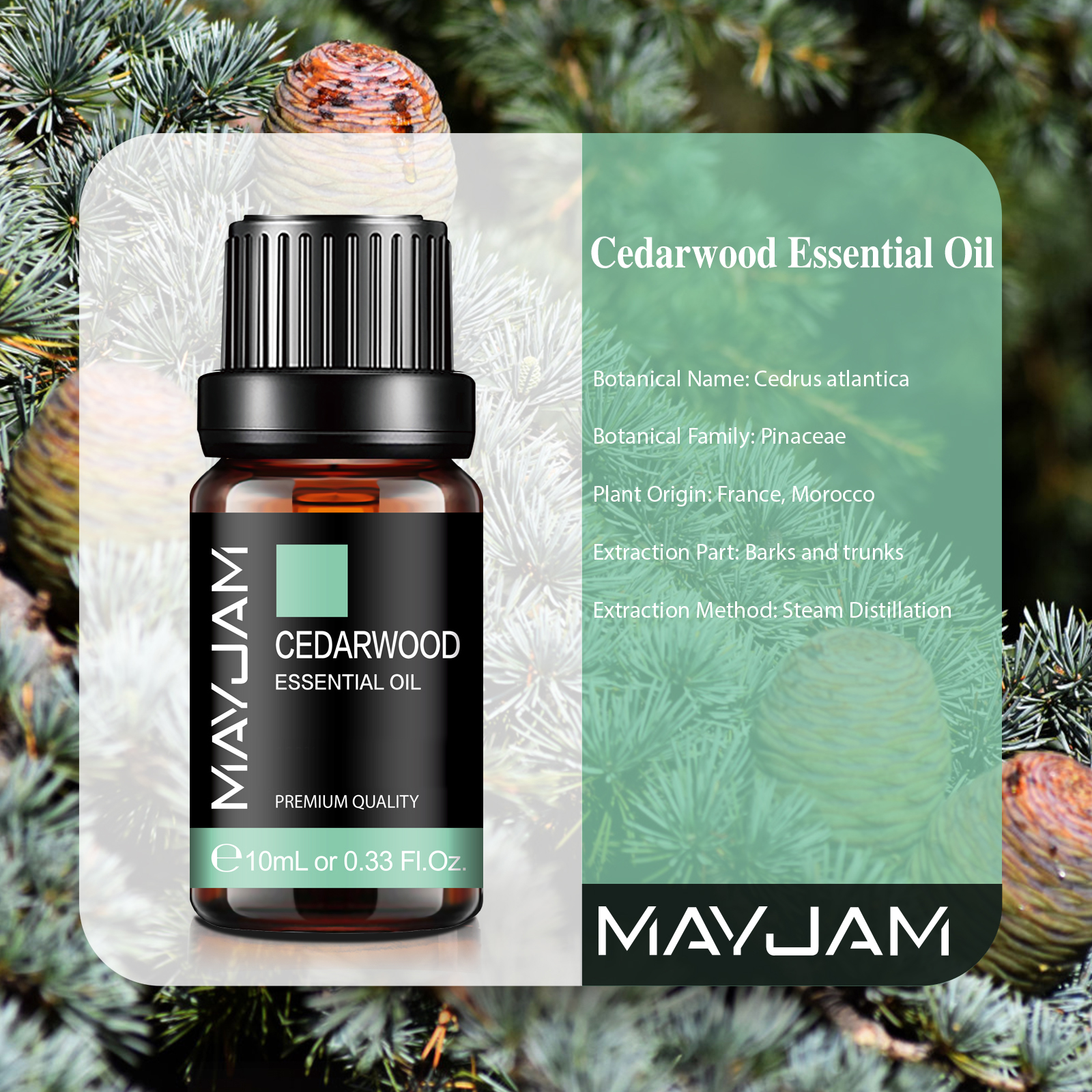 10ml Cedarwood Lemongrass Rose - Castor Oil Cold Press บทวิจารณ์และราคา