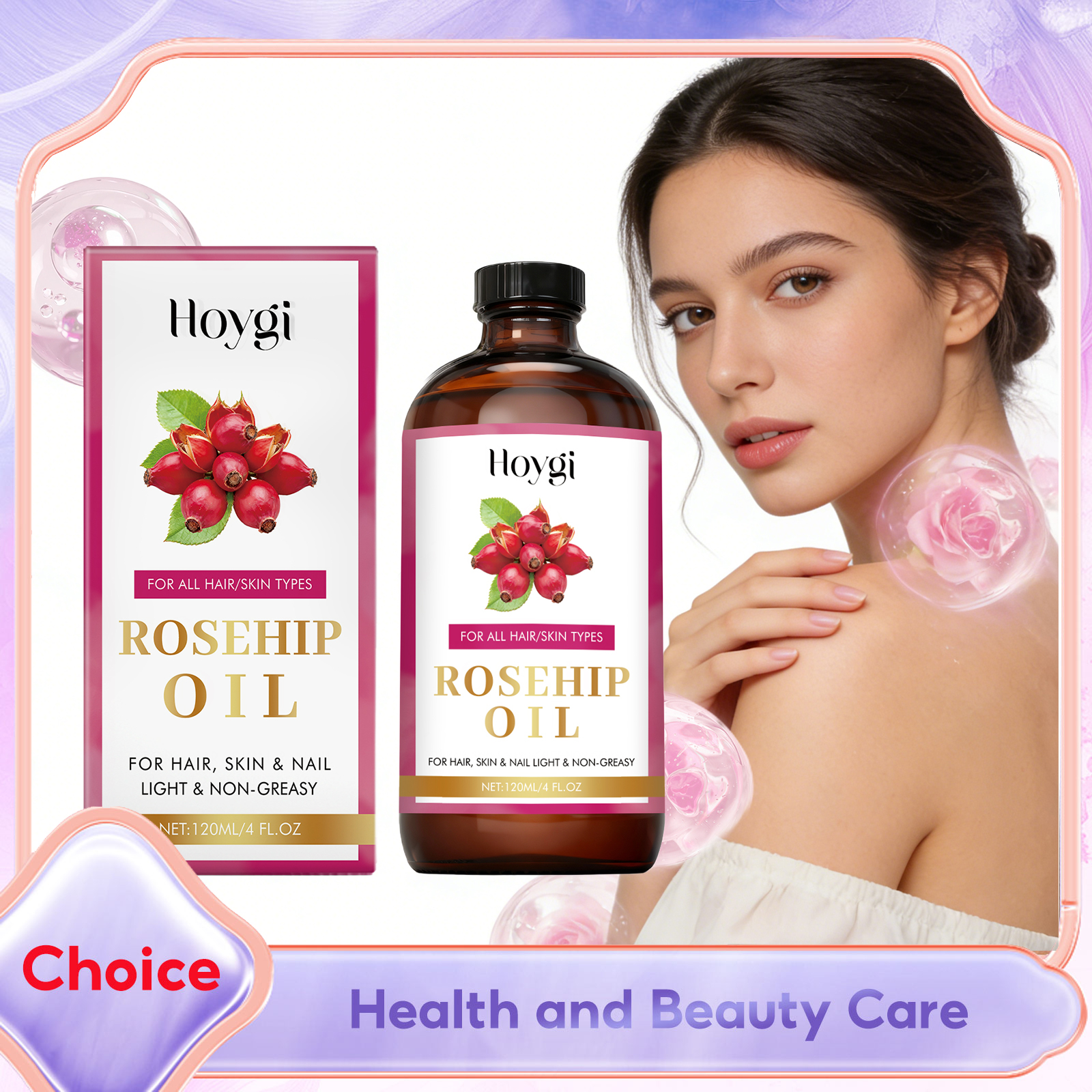Natural Rosehip Seed Essential - Hair Care Oil Serum บทวิจารณ์และราคา