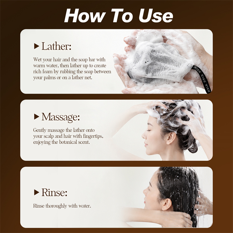 Black Hair Soap Natural Shampo - Hair Care Dandruff บทวิจารณ์และราคา