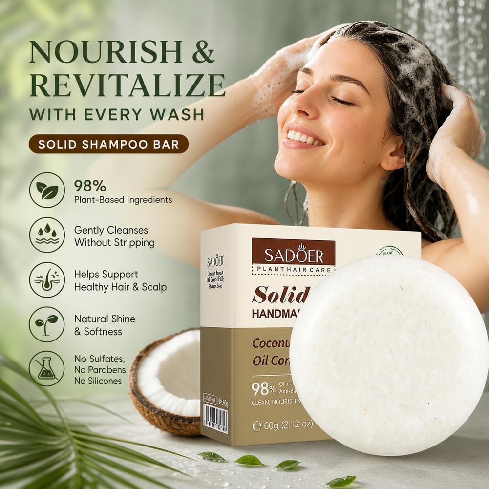 Natural Coconut Shampoo Bar fo - Hair Care Dandruff บทวิจารณ์และราคา